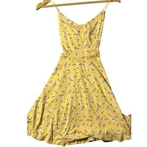 Dress Mini Yellow Floral size Small
